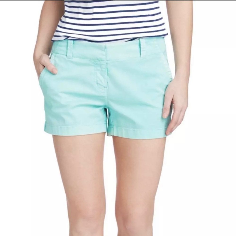J. Crew Factory Teal / Mint Cotton Shorts Plus 14